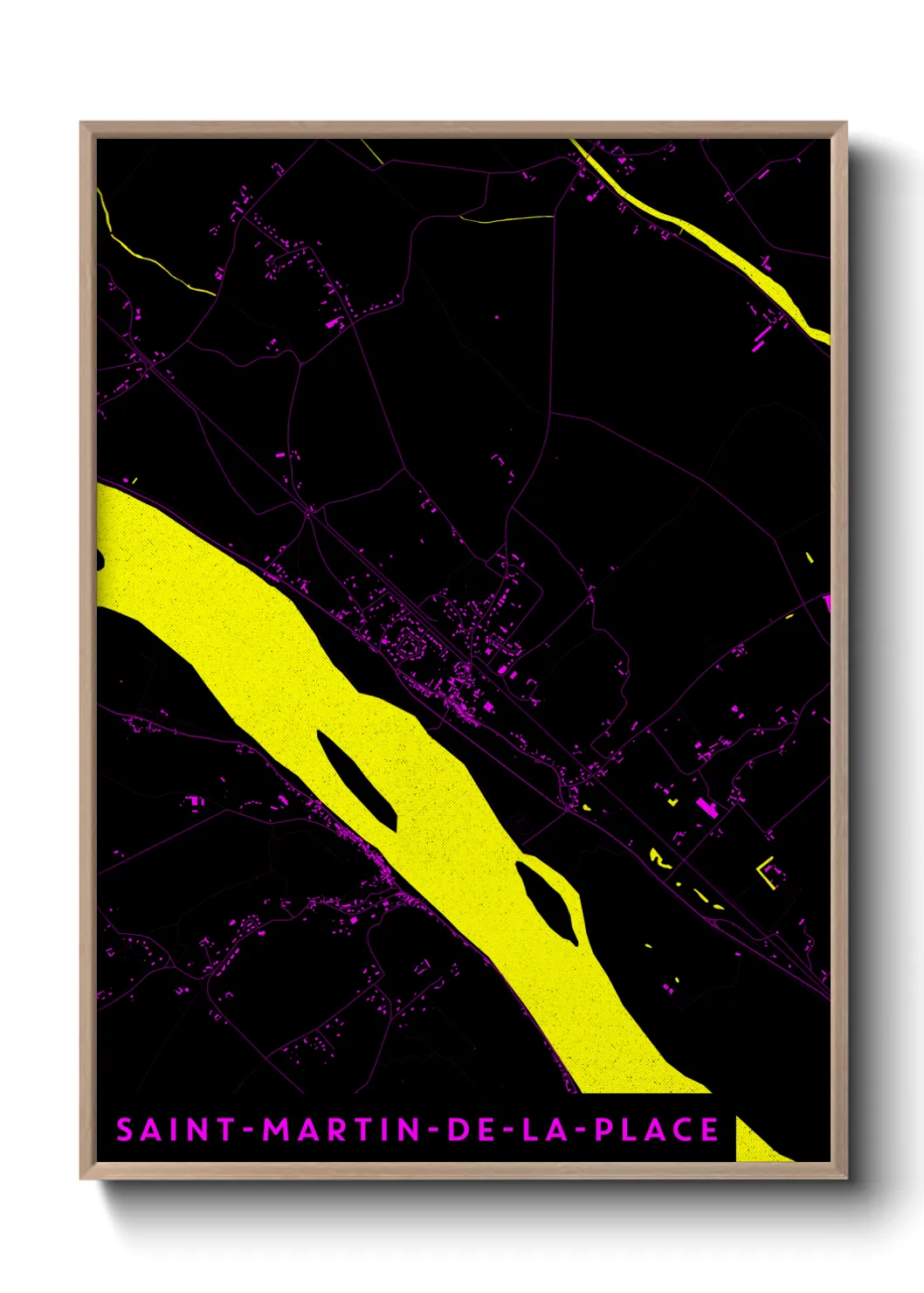Une affiche de carte sur Saint-Martin-de-la-Place