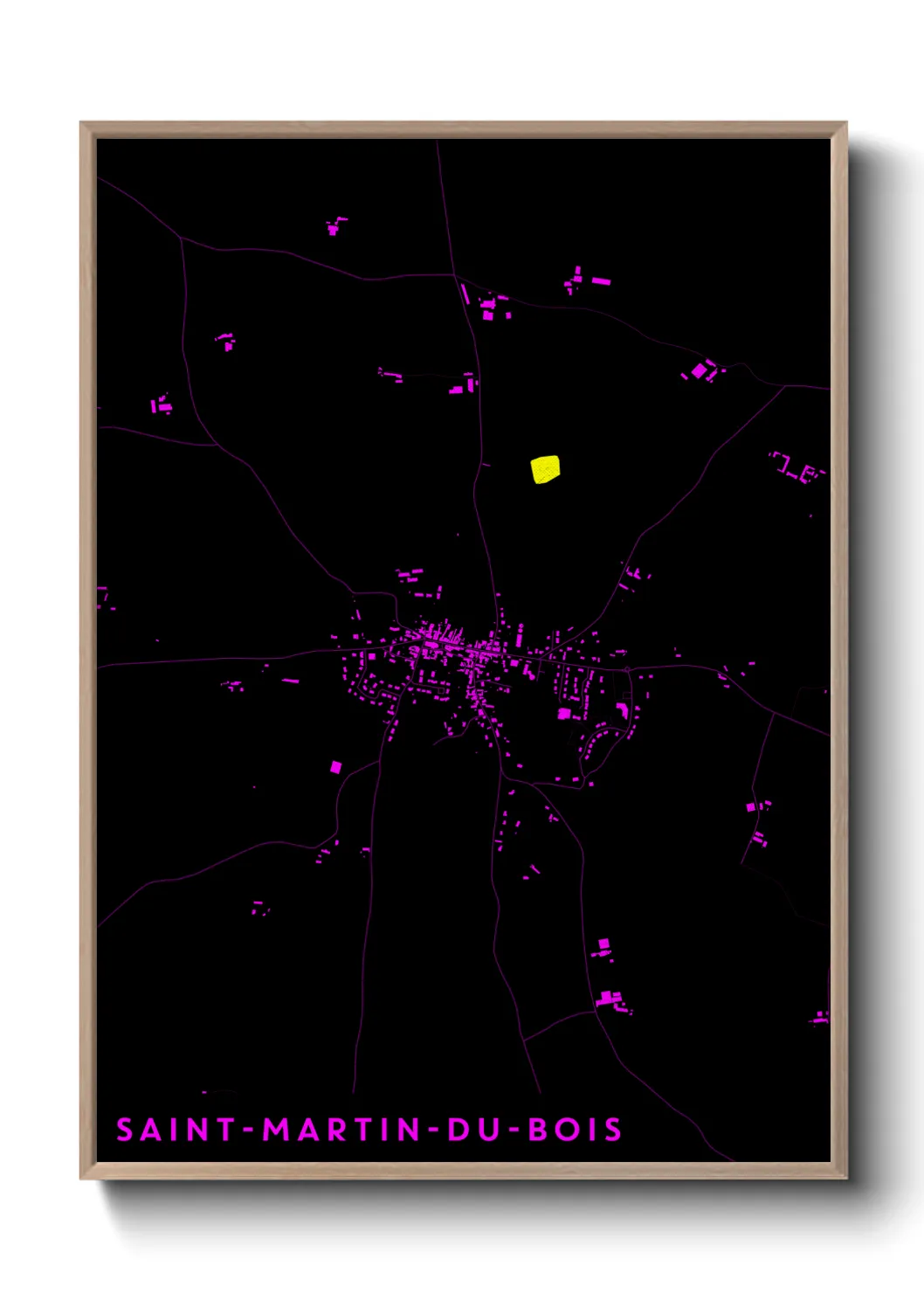 Une affiche de carte sur Saint-Martin-du-Bois