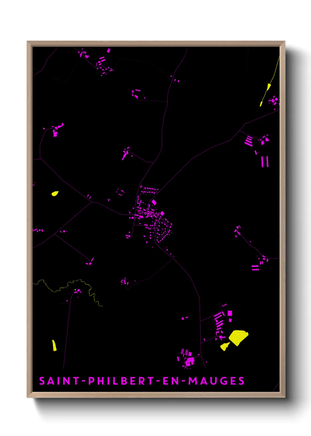 Une affiche de carte sur Saint-Philbert-en-Mauges