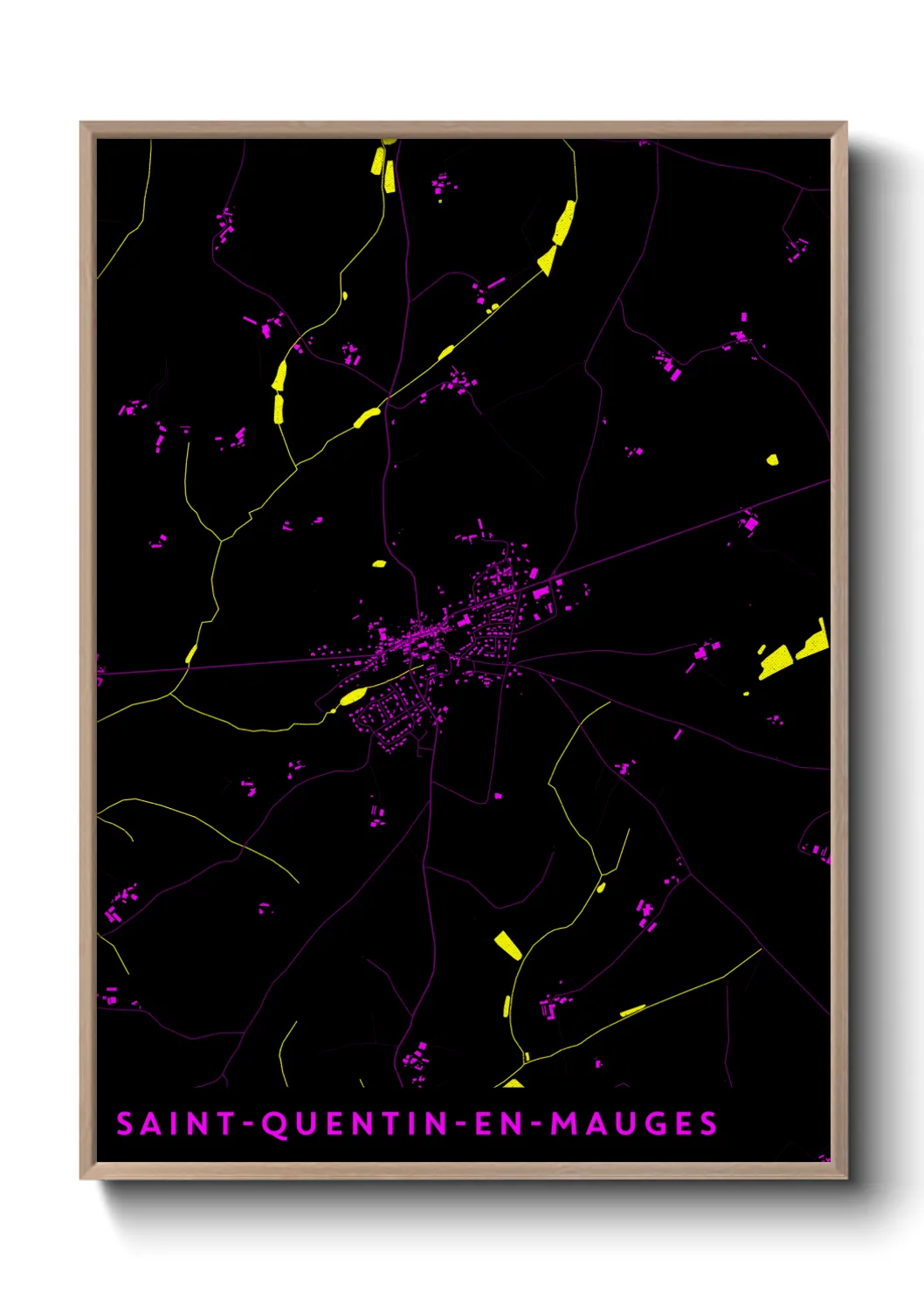 Une affiche de carte sur Saint-Quentin-en-Mauges