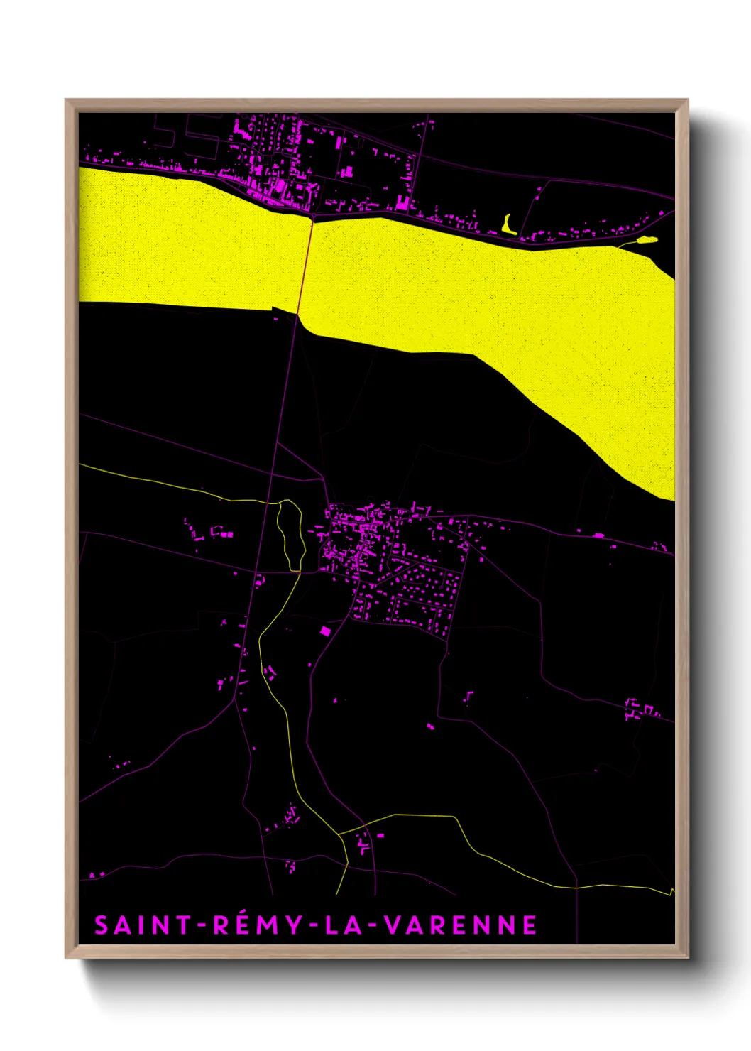 Une affiche de carte sur Saint-Rémy-la-Varenne