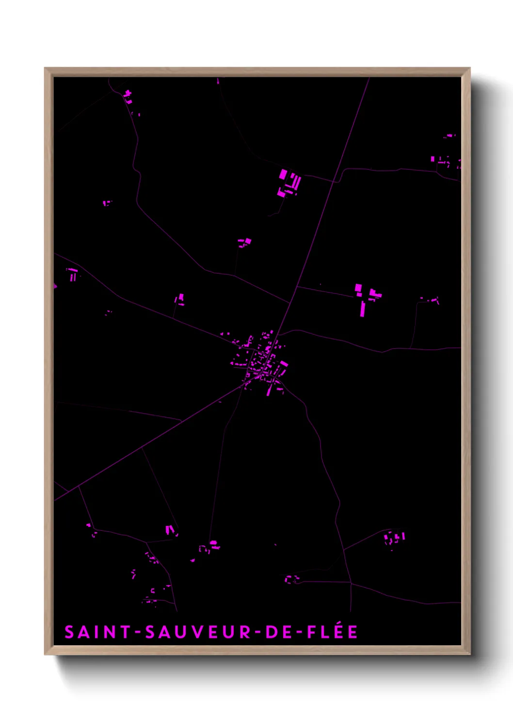 Un poster carteSaint-Sauveur-de-Flée