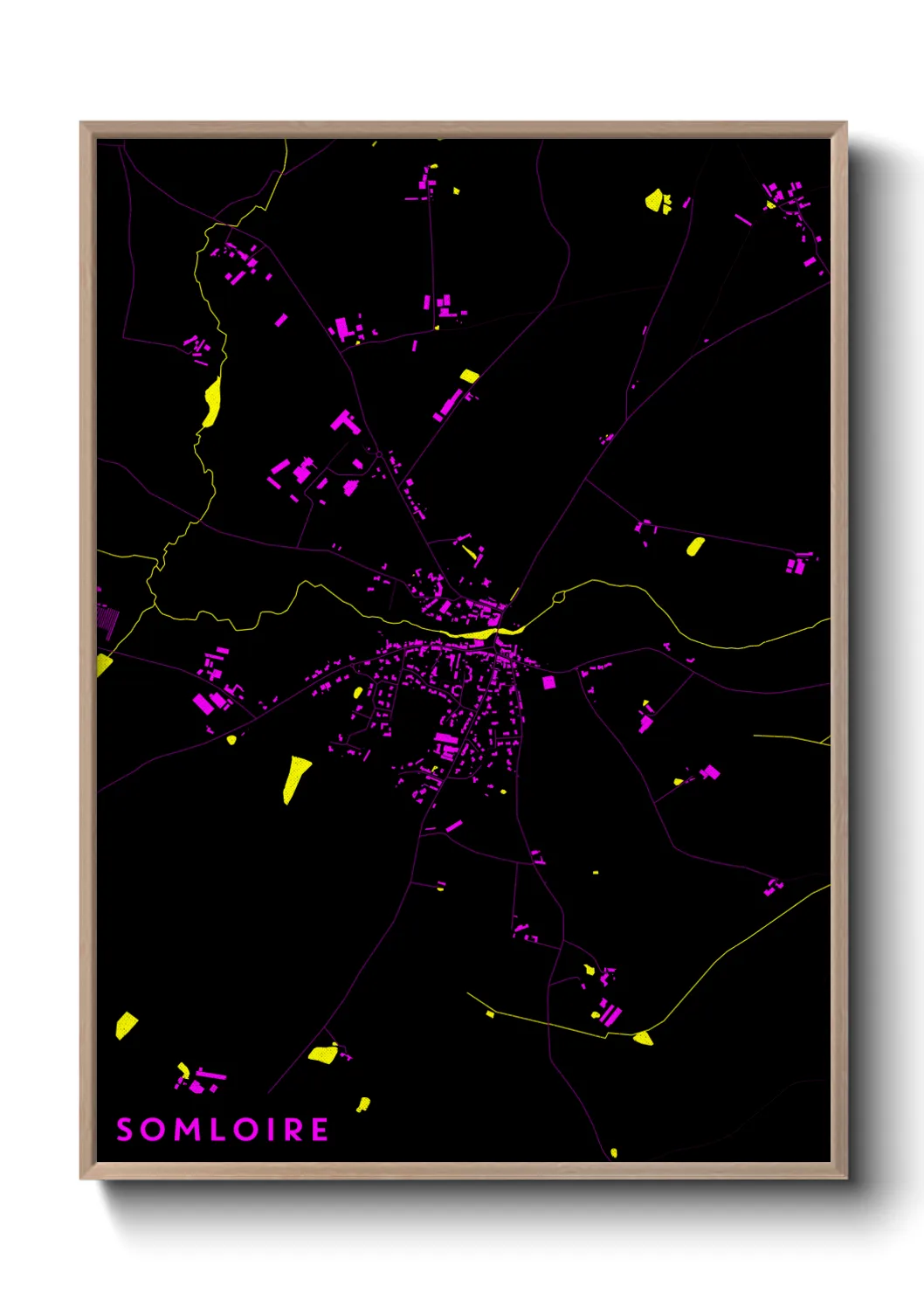 Une affiche de carte sur Somloire