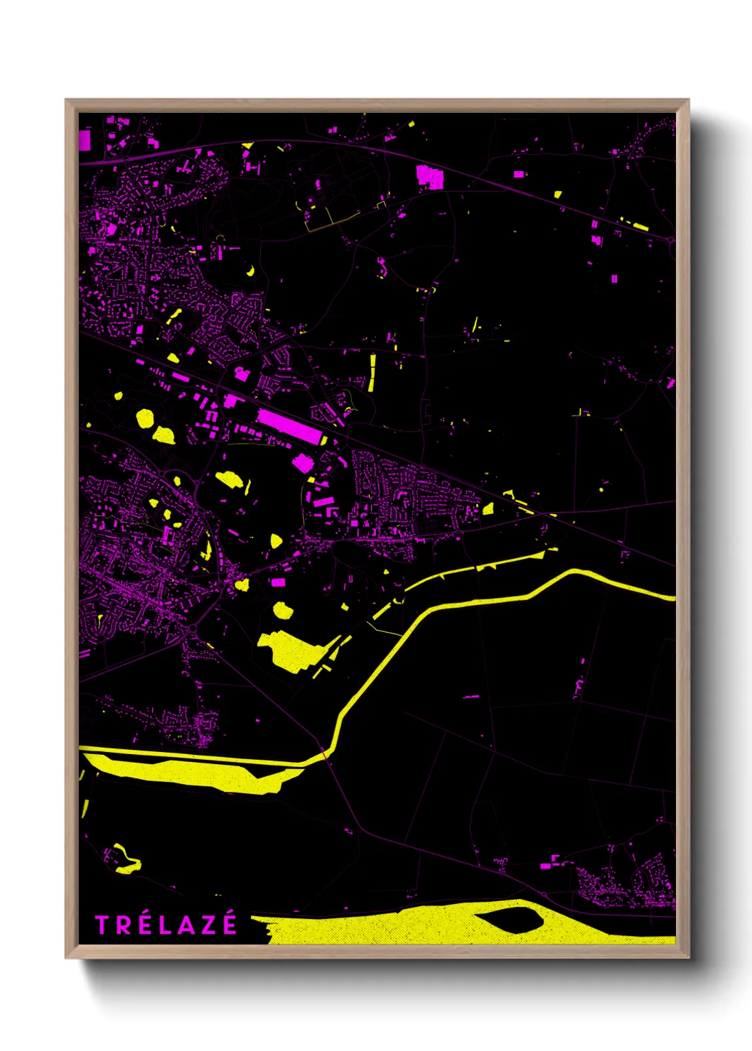 Une affiche de carte sur Trélazé