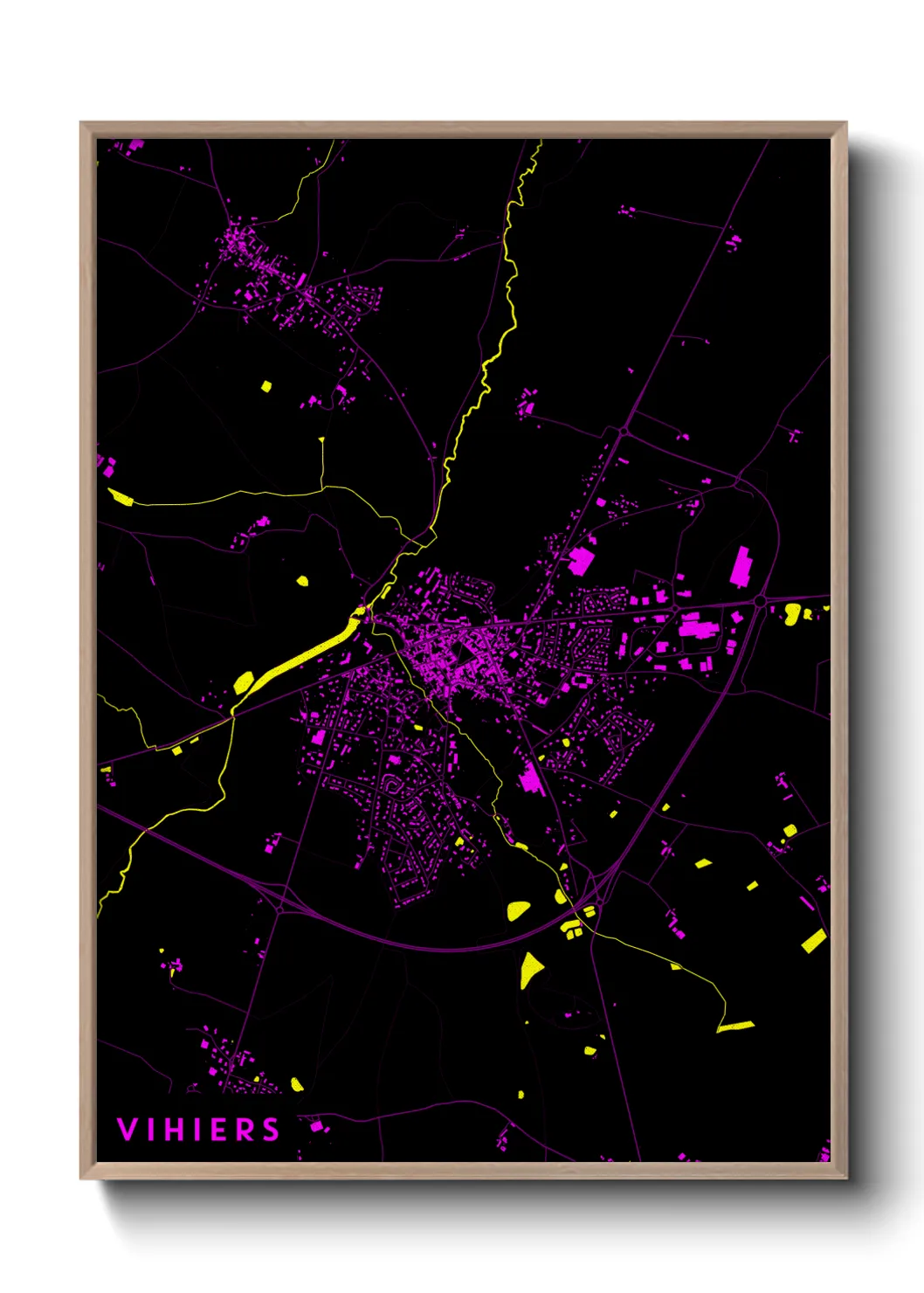 Une affiche de carte sur Vihiers