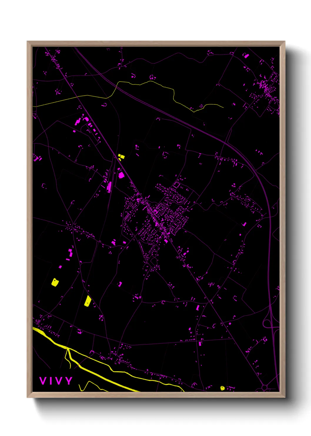 Une affiche de carte sur Vivy
