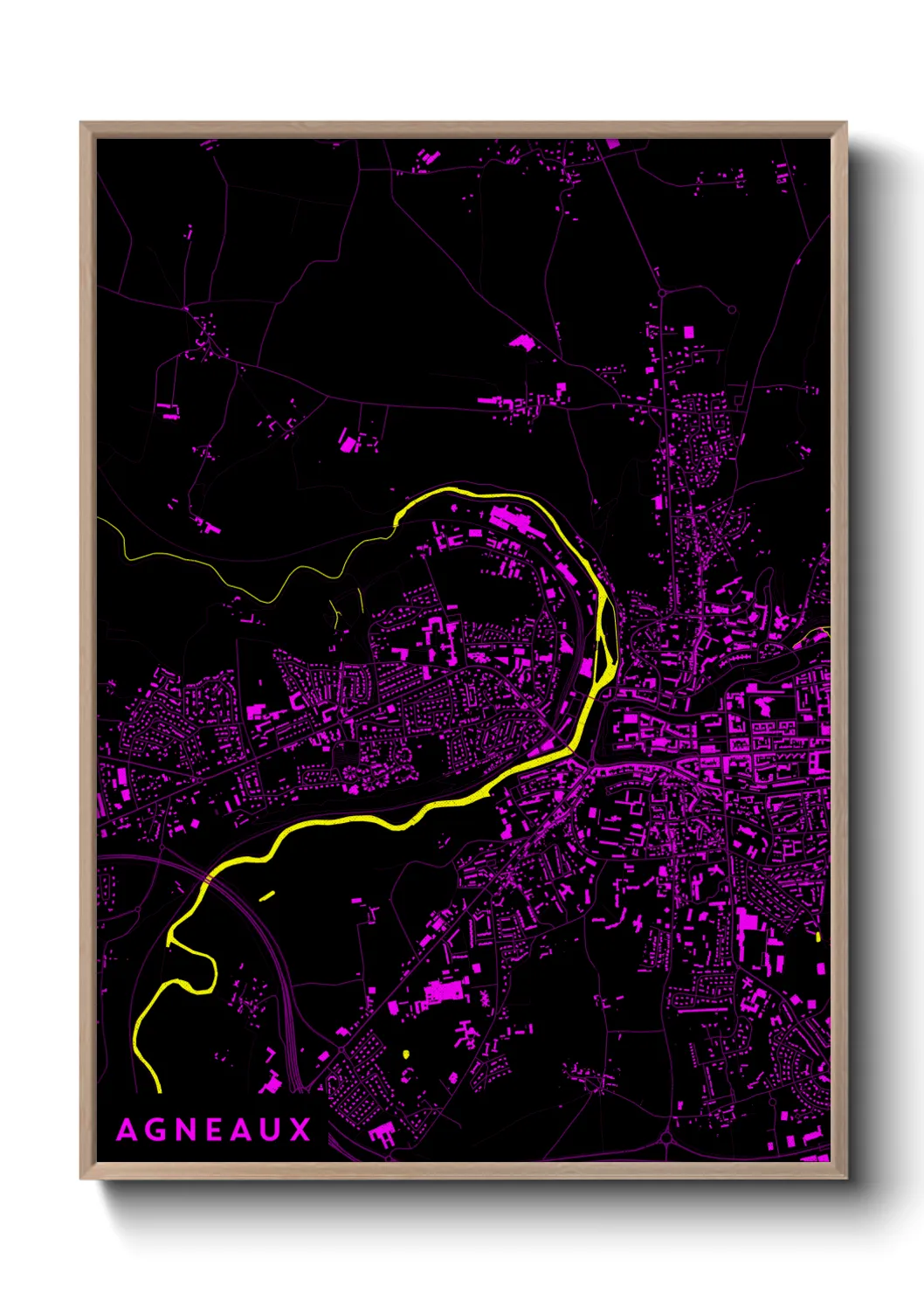 Une affiche de carte sur Agneaux