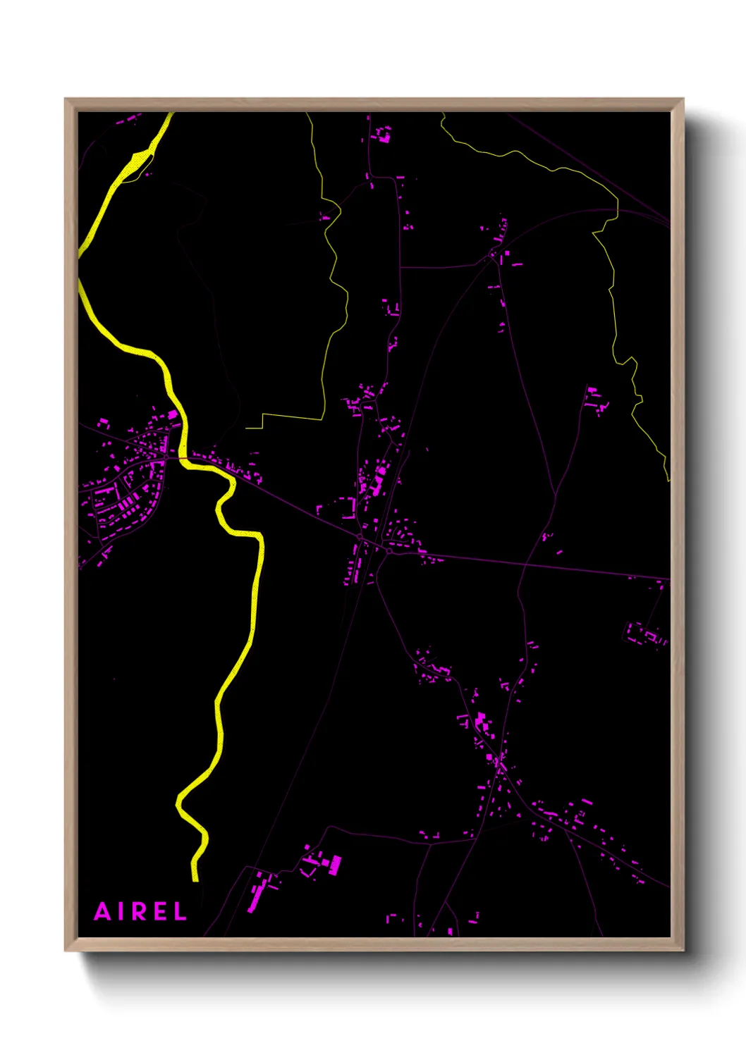 Une affiche de carte sur Airel
