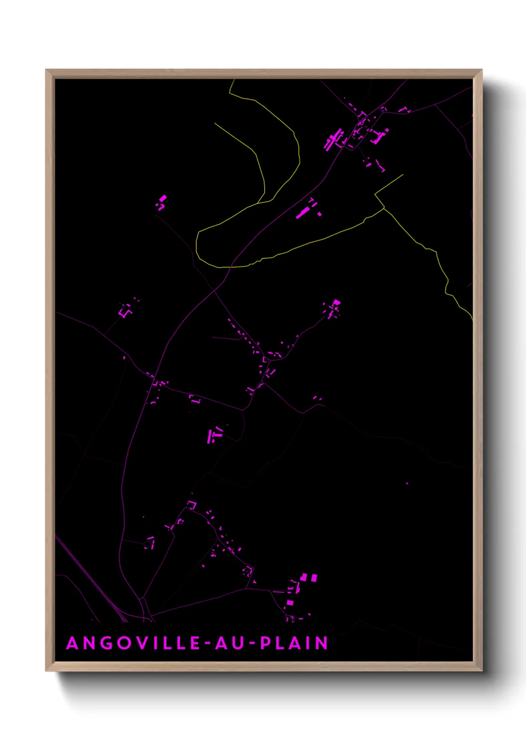 Une affiche de carte sur Angoville-au-Plain