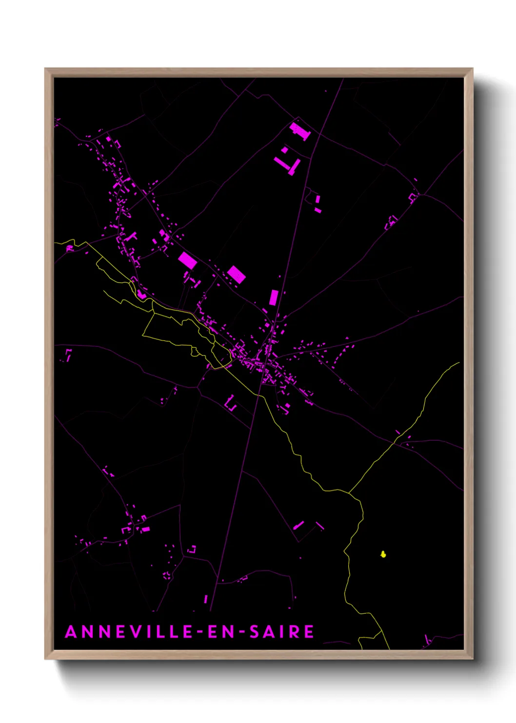 Une affiche de carte sur Anneville-en-Saire