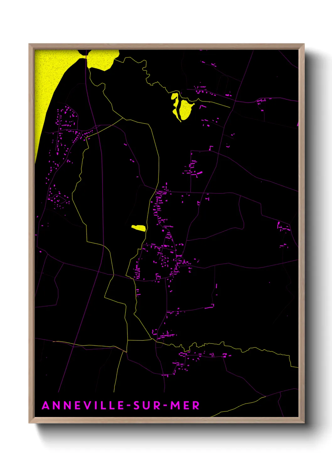 Une affiche de carte sur Anneville-sur-Mer