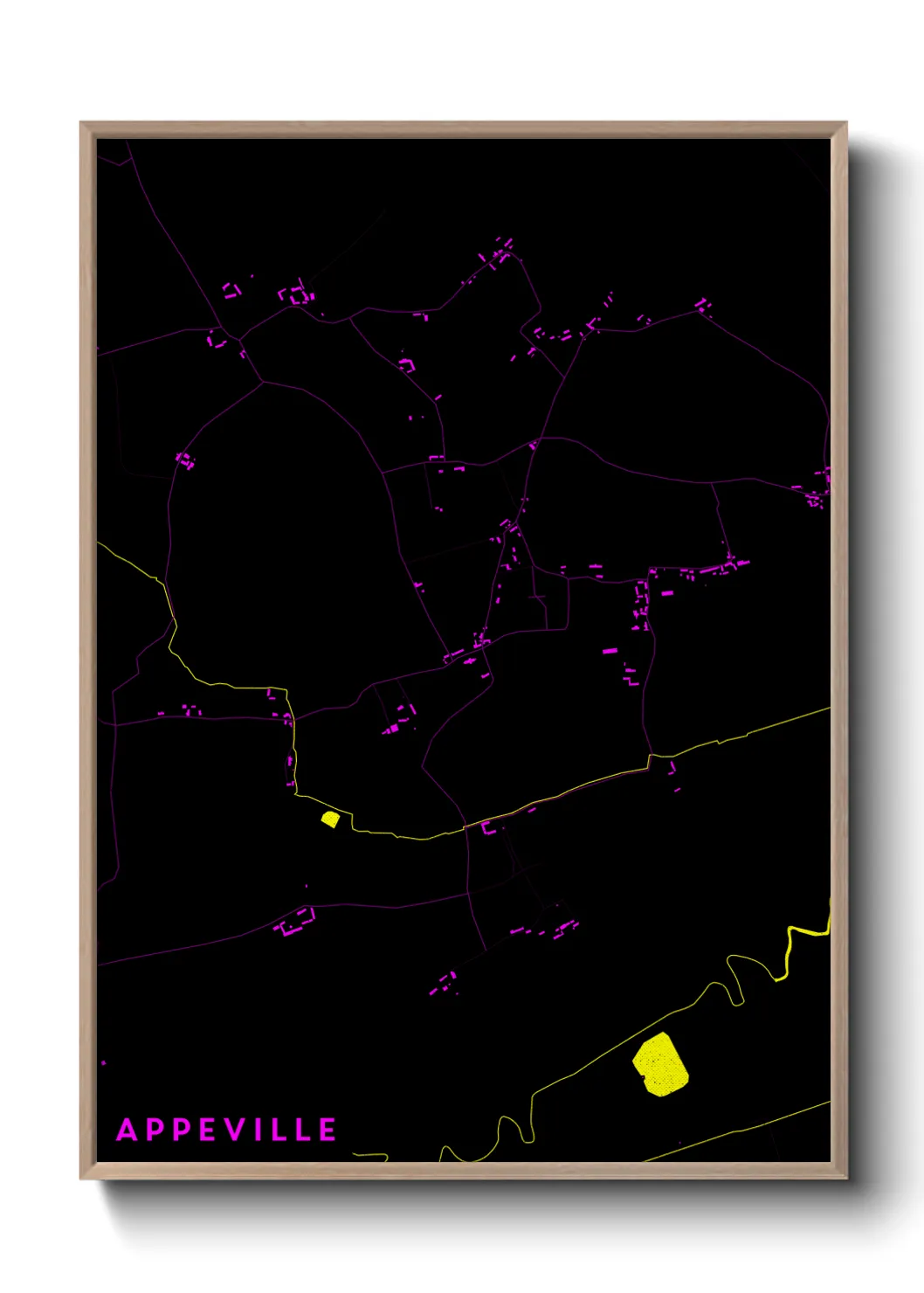 Une affiche de carte sur Appeville