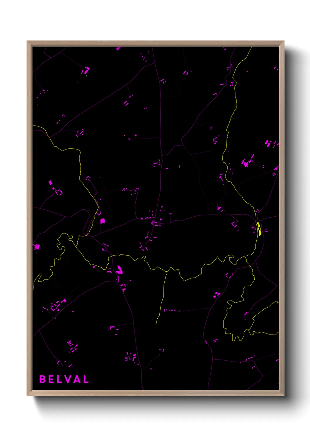 Une affiche de carte sur Belval
