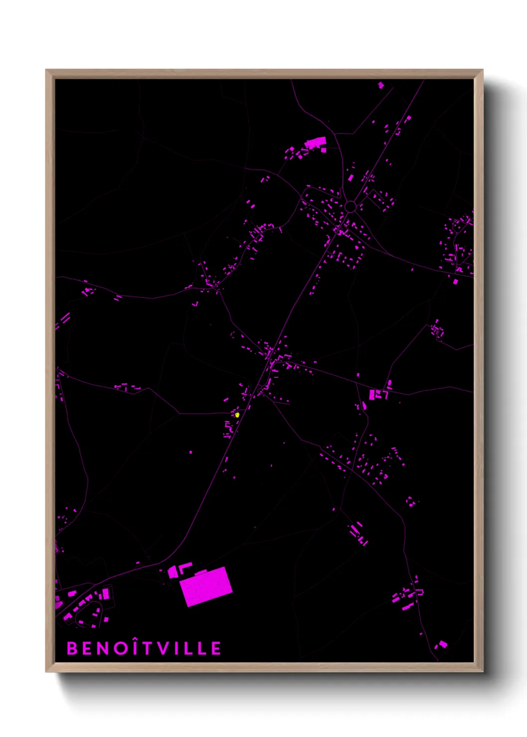 Une affiche de carte sur Benoîtville