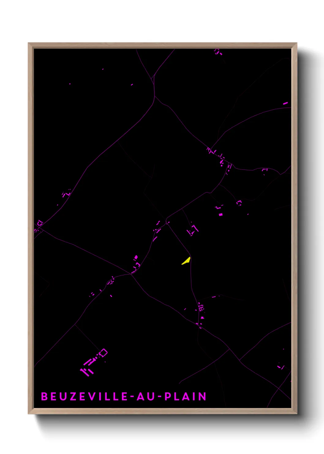 Une affiche de carte sur Beuzeville-au-Plain
