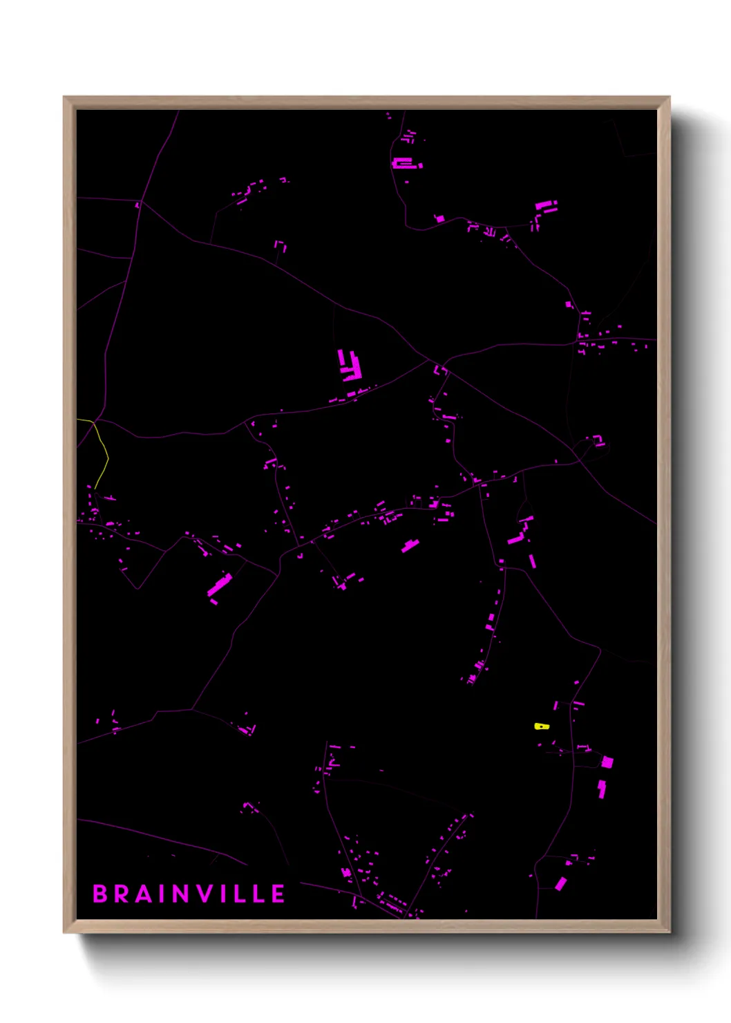 Une affiche de carte sur Brainville