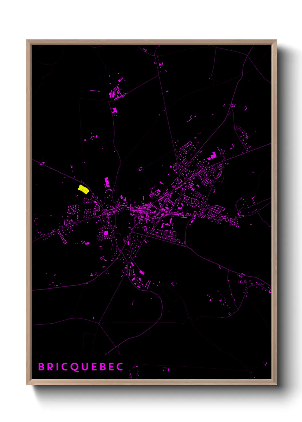 Une affiche de carte sur Bricquebec