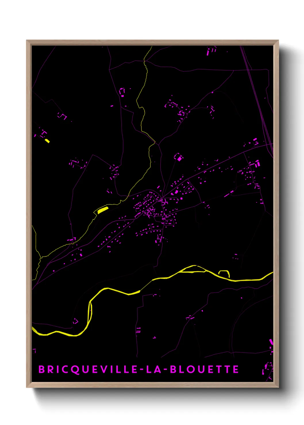 Une affiche de carte sur Bricqueville-la-Blouette