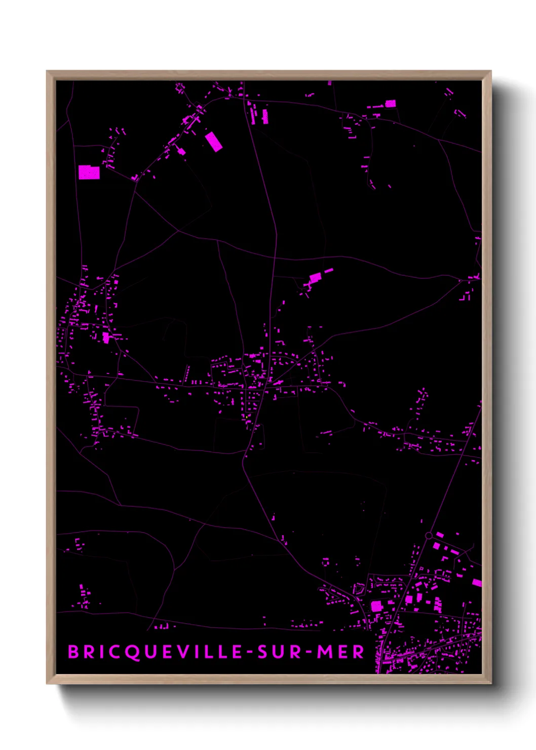 Une affiche de carte sur Bricqueville-sur-Mer