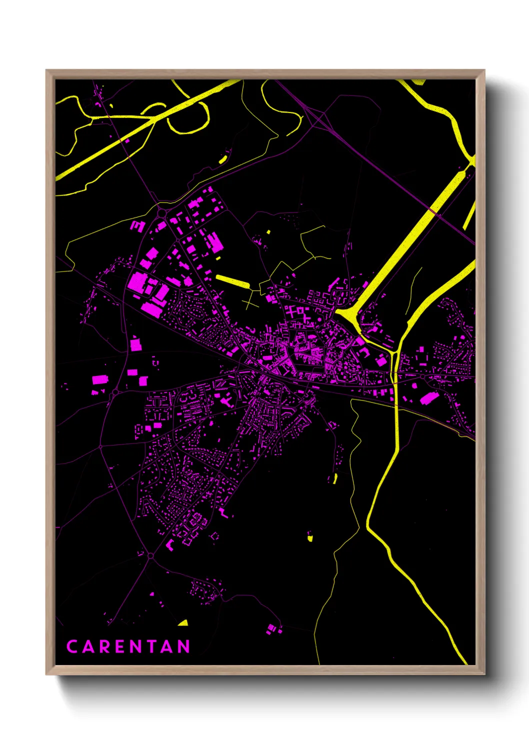 Une affiche de carte sur Carentan