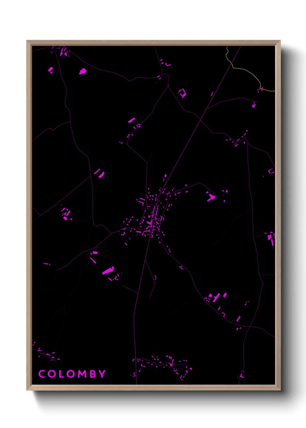 Une affiche de carte sur Colomby