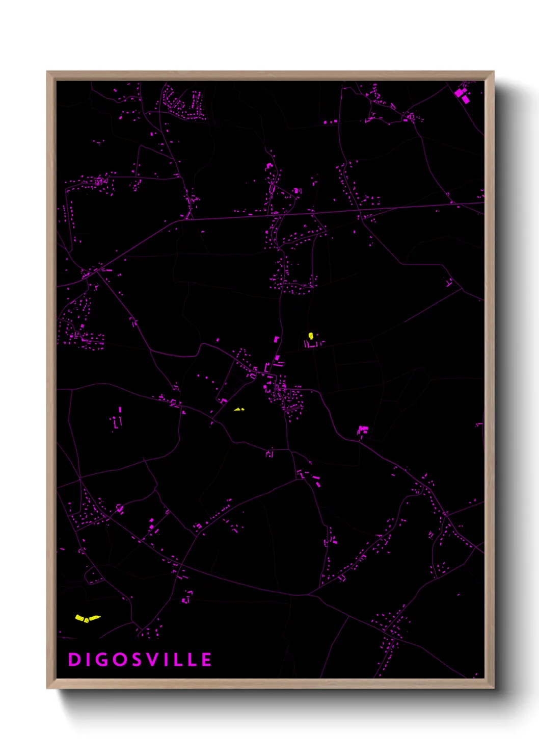 Une affiche de carte sur Digosville