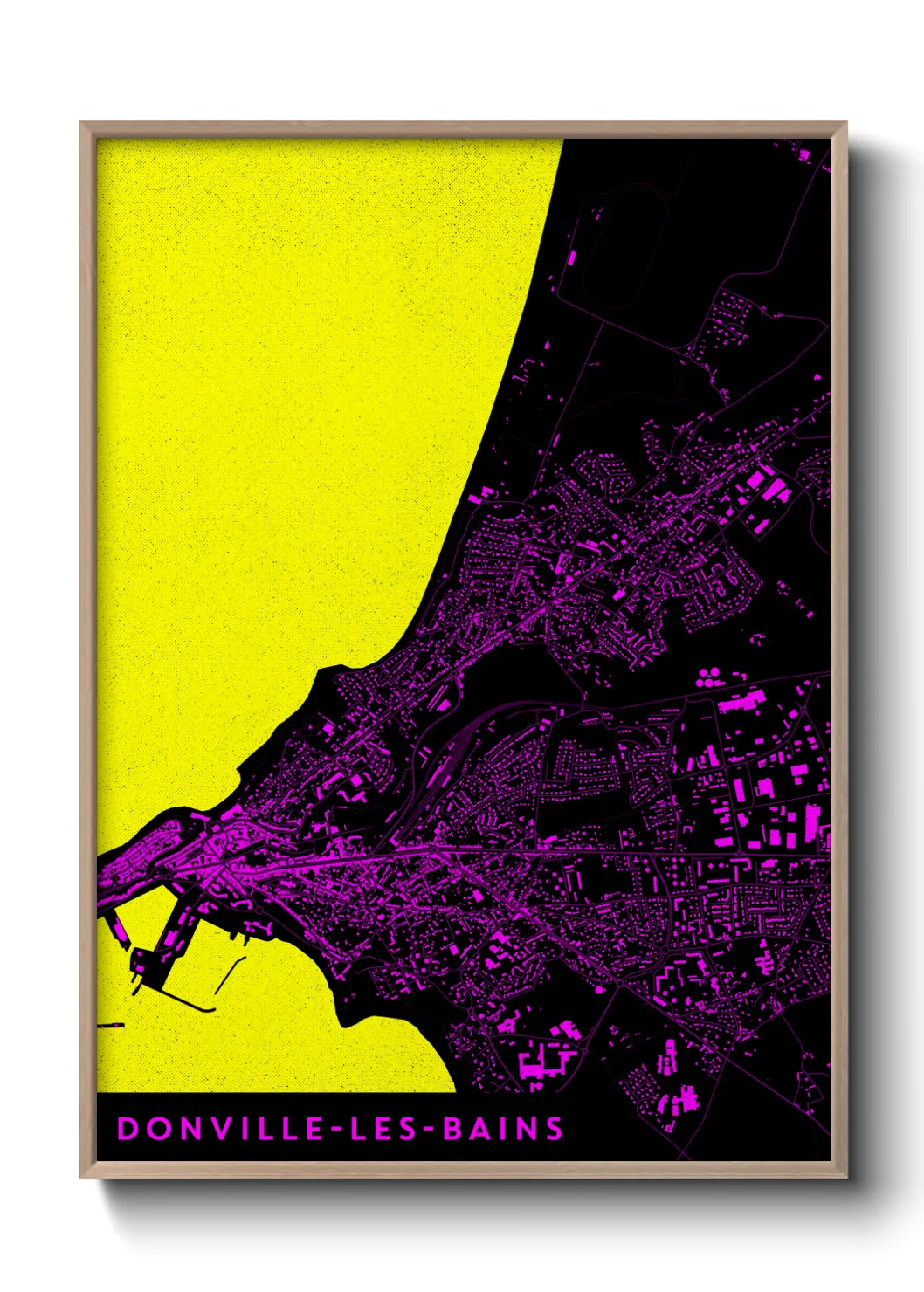 Une affiche de carte sur Donville-les-Bains