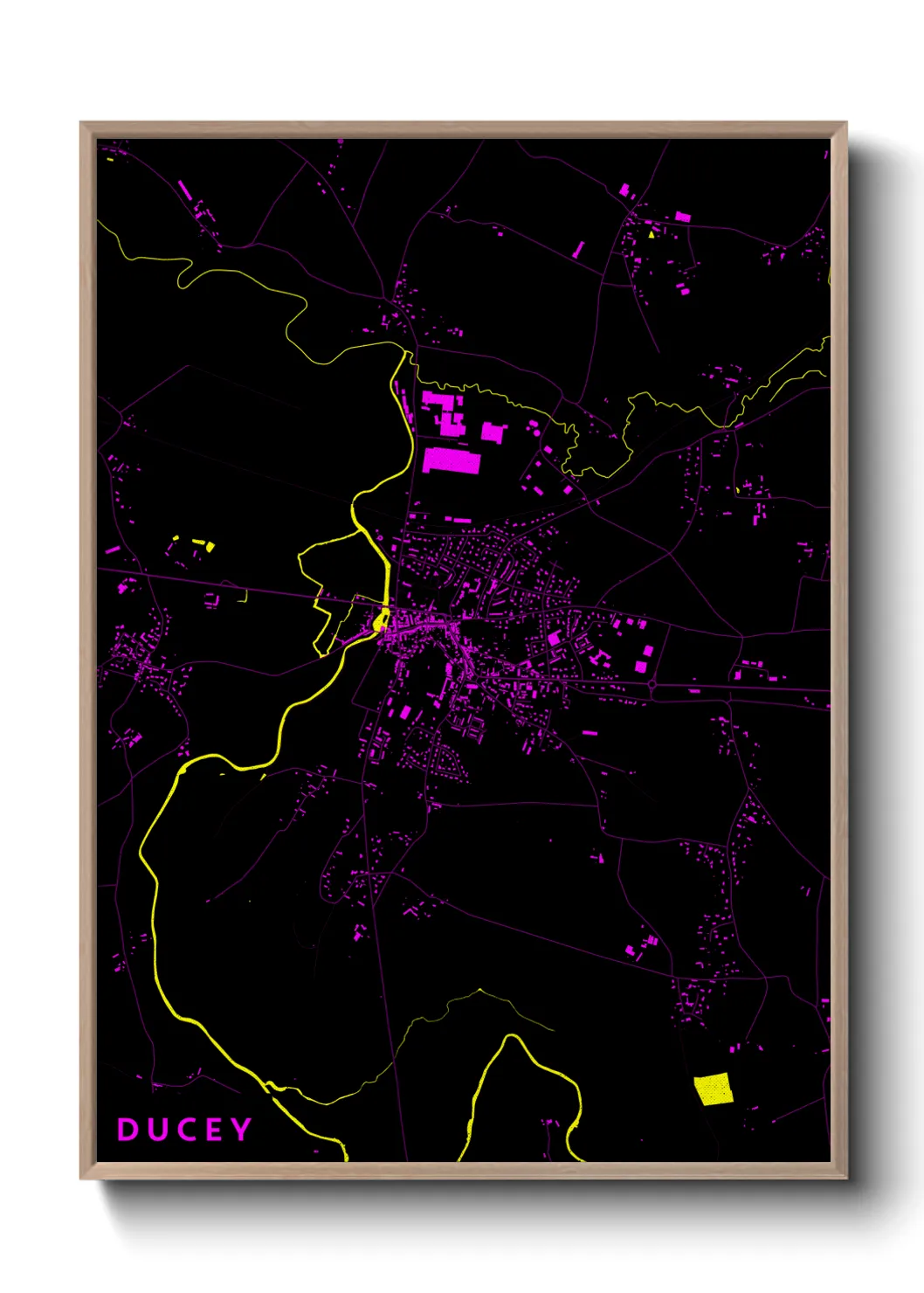 Une affiche de carte sur Ducey