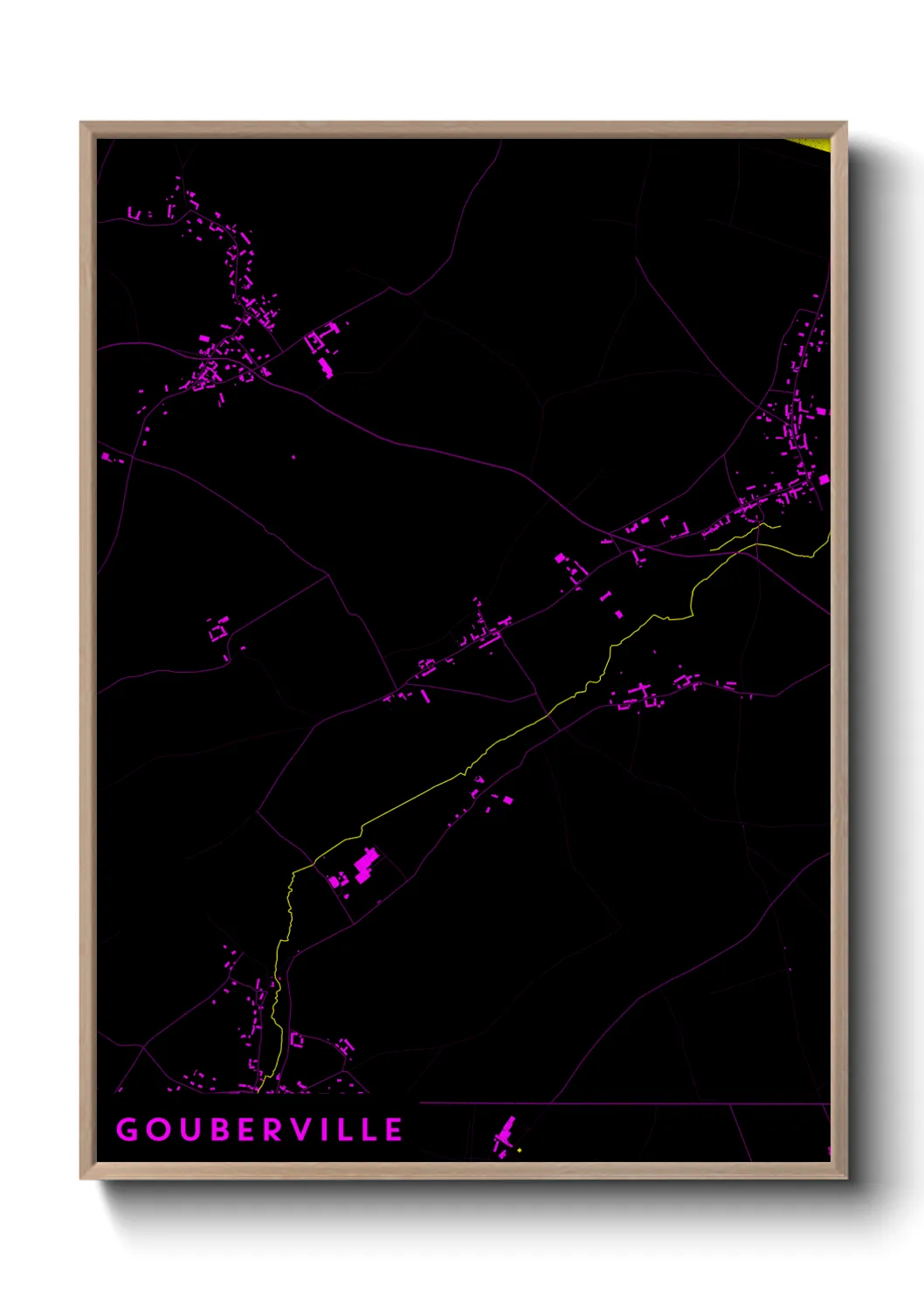 Une affiche de carte sur Gouberville