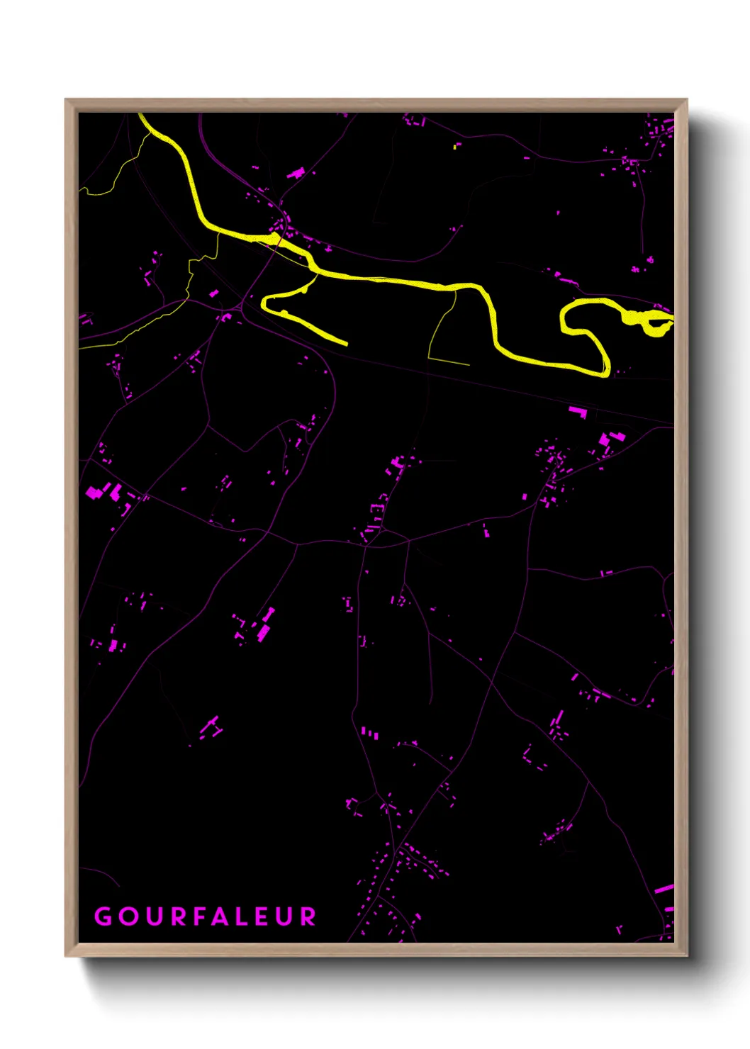 Une affiche de carte sur Gourfaleur