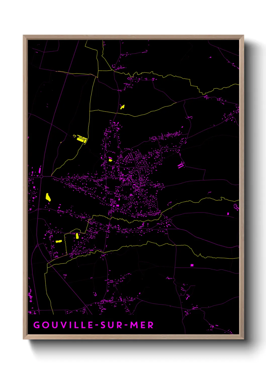 Un poster carteGouville-sur-Mer