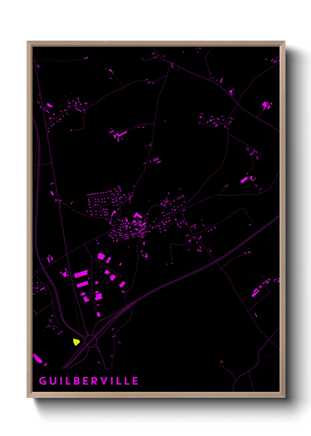 Une affiche de carte sur Guilberville