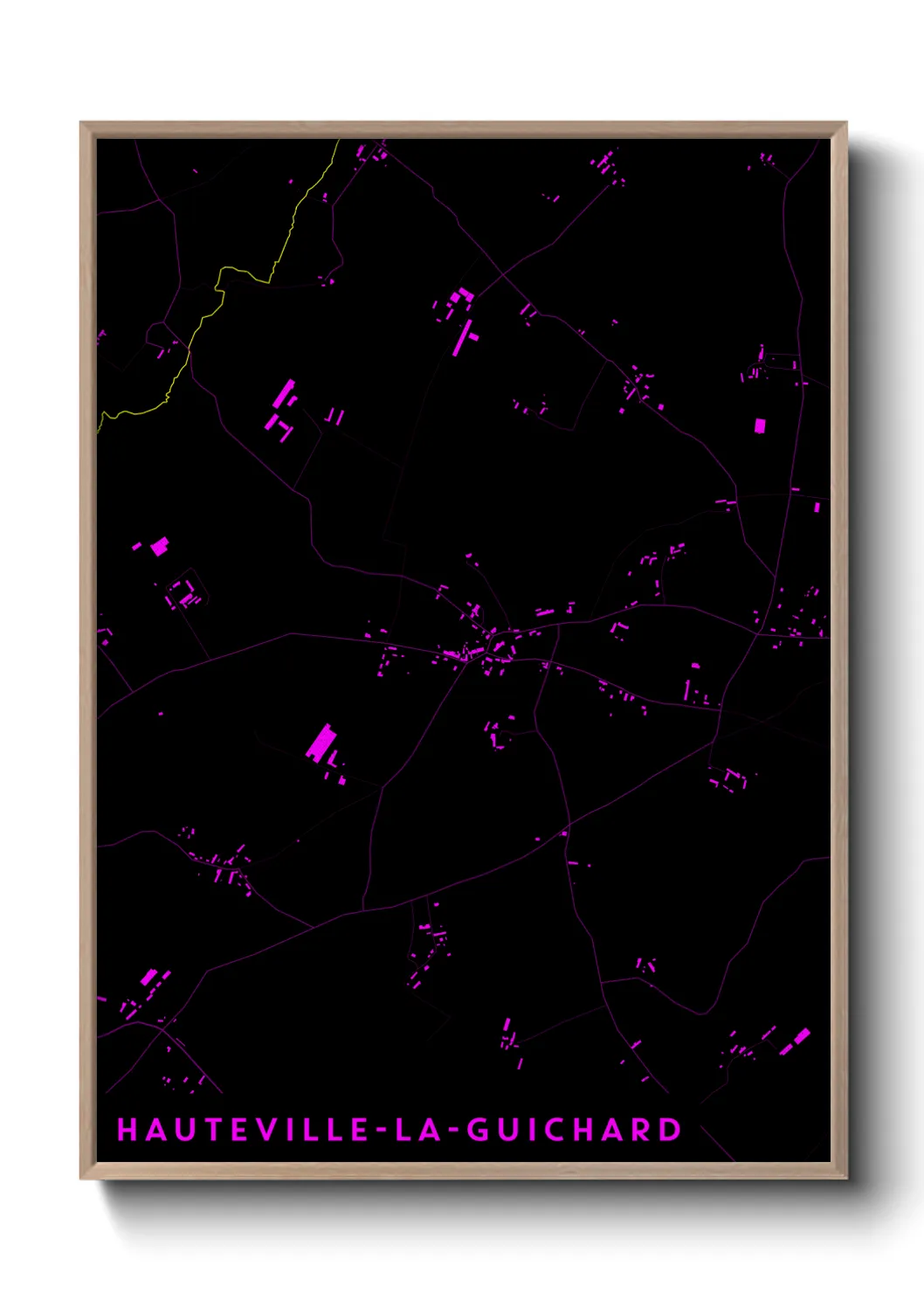 Une affiche de carte sur Hauteville-la-Guichard