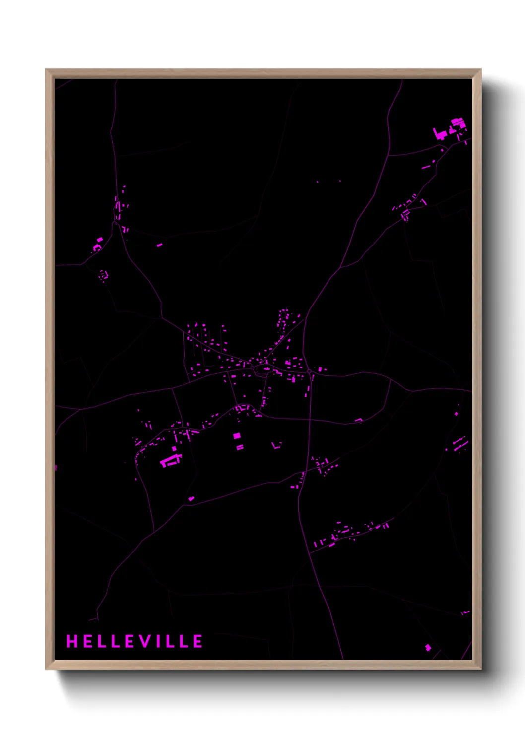 Une affiche de carte sur Helleville