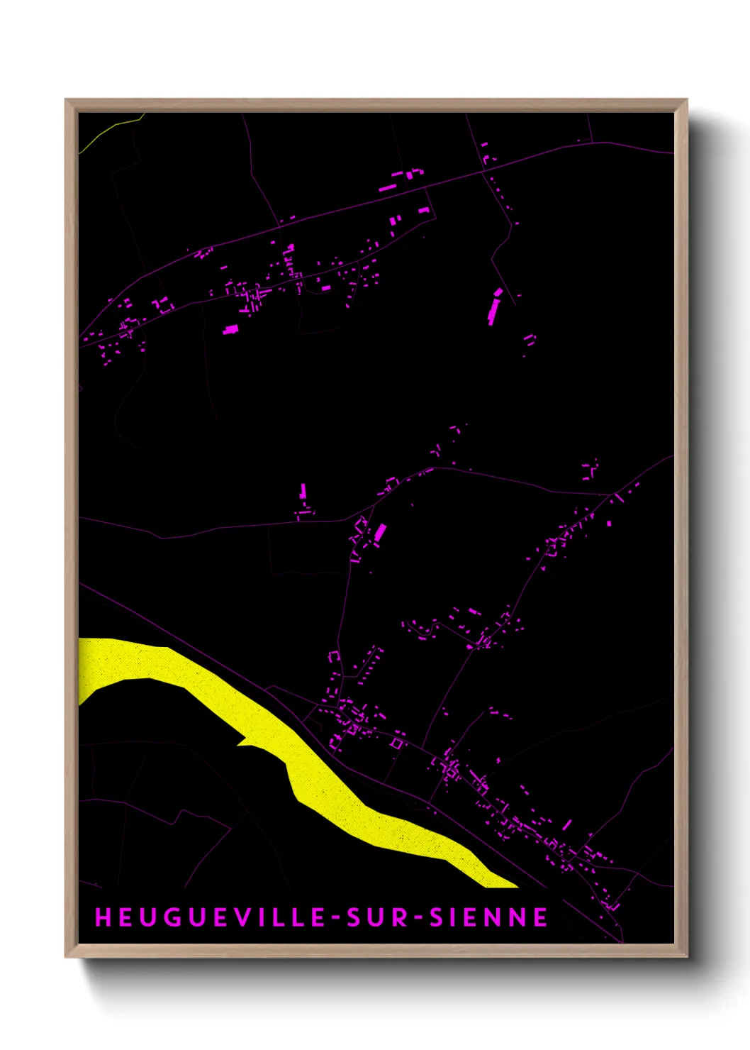Un poster carteHeugueville-sur-Sienne
