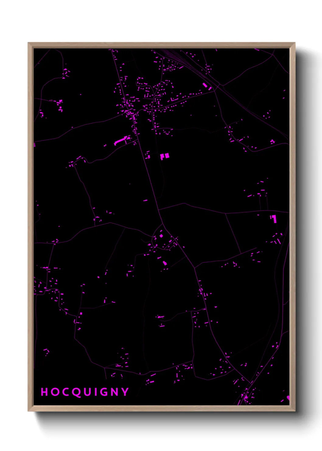 Une affiche de carte sur Hocquigny