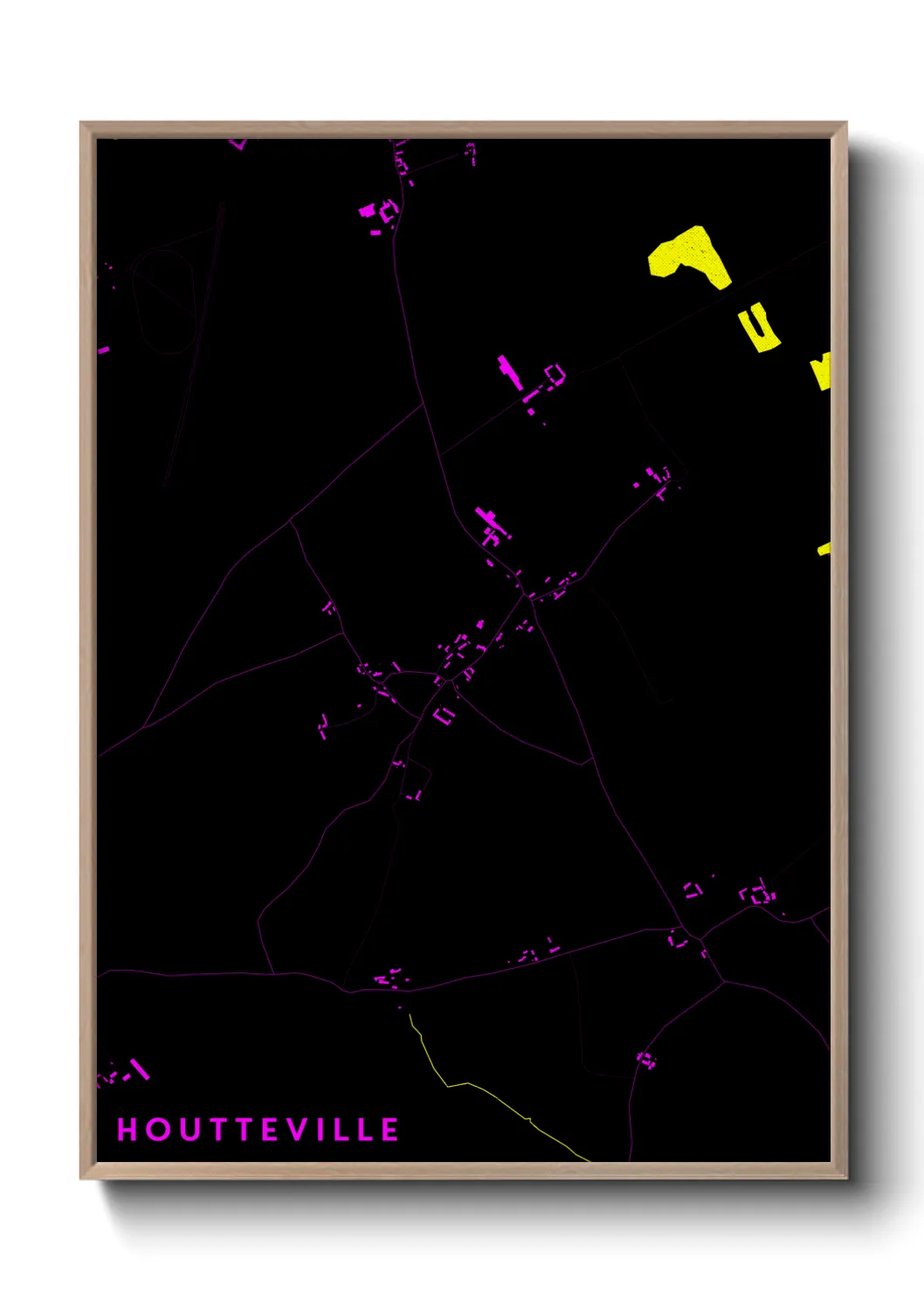 Une affiche de carte sur Houtteville