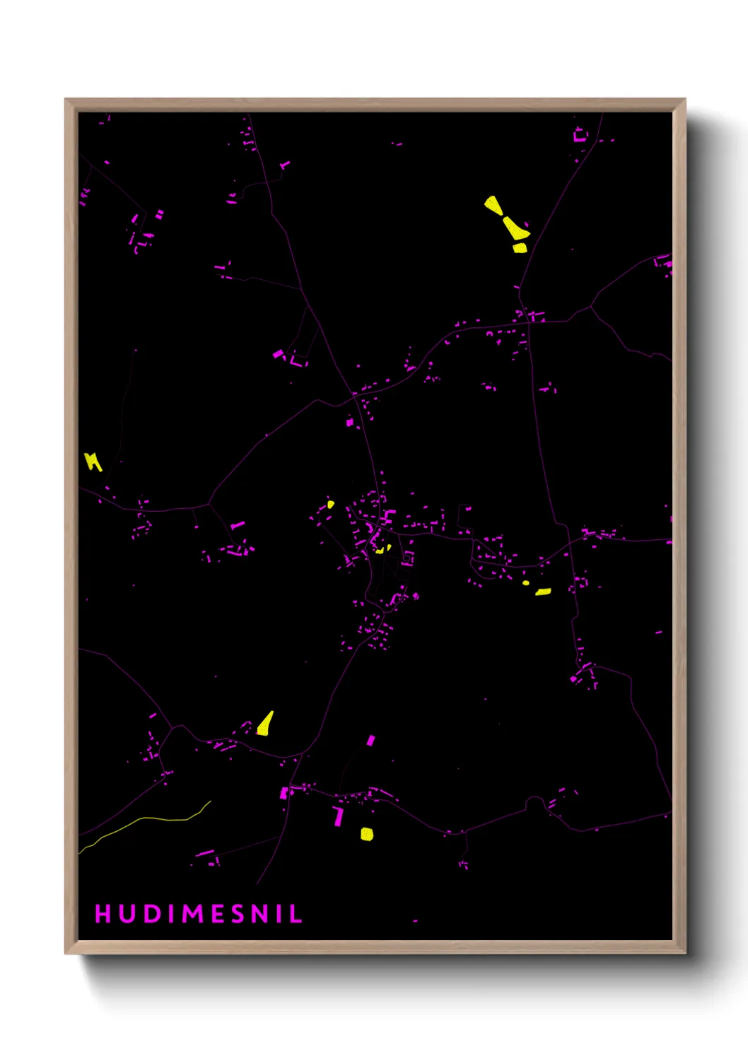Une affiche de carte sur Hudimesnil