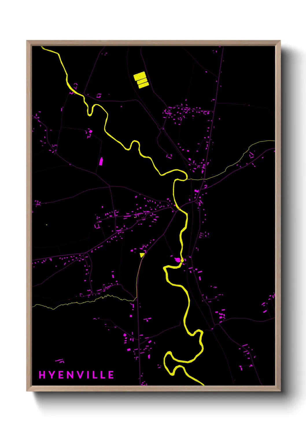Une affiche de carte sur Hyenville
