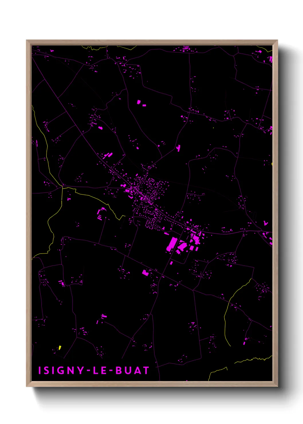 Une affiche de carte sur Isigny-le-Buat