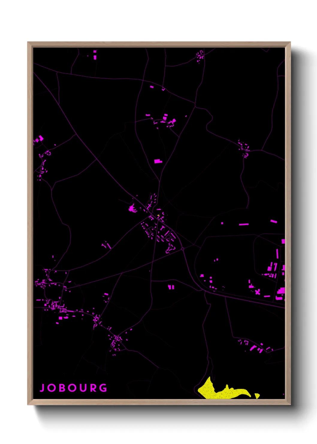 Une affiche de carte sur Jobourg