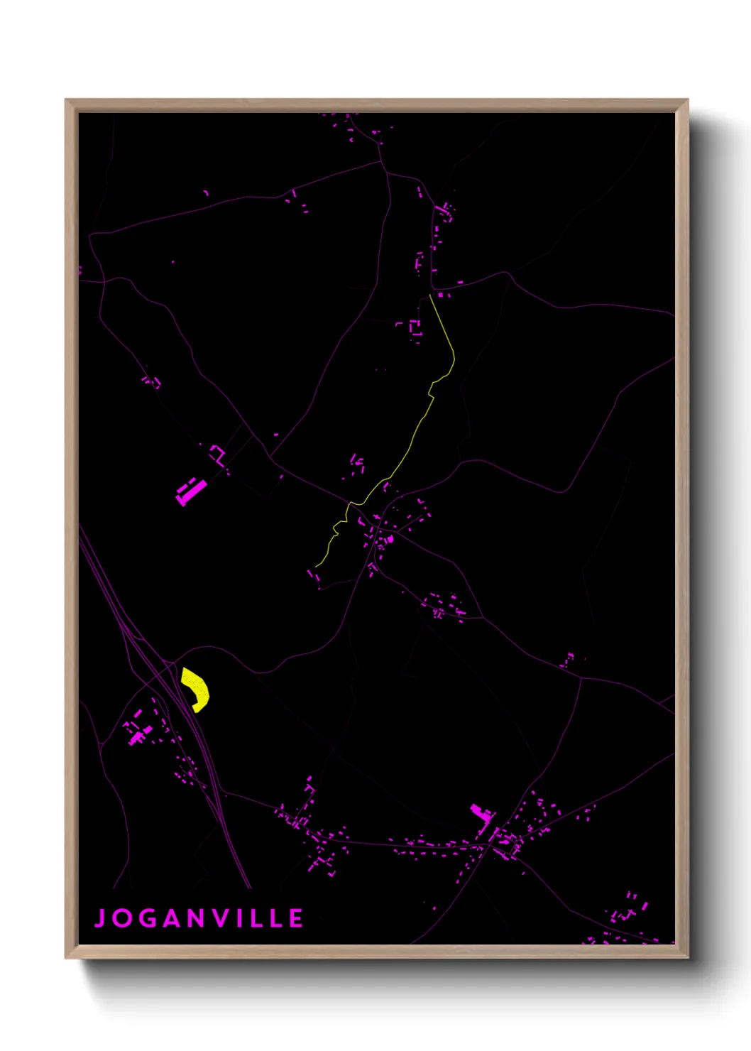Une affiche de carte sur Joganville