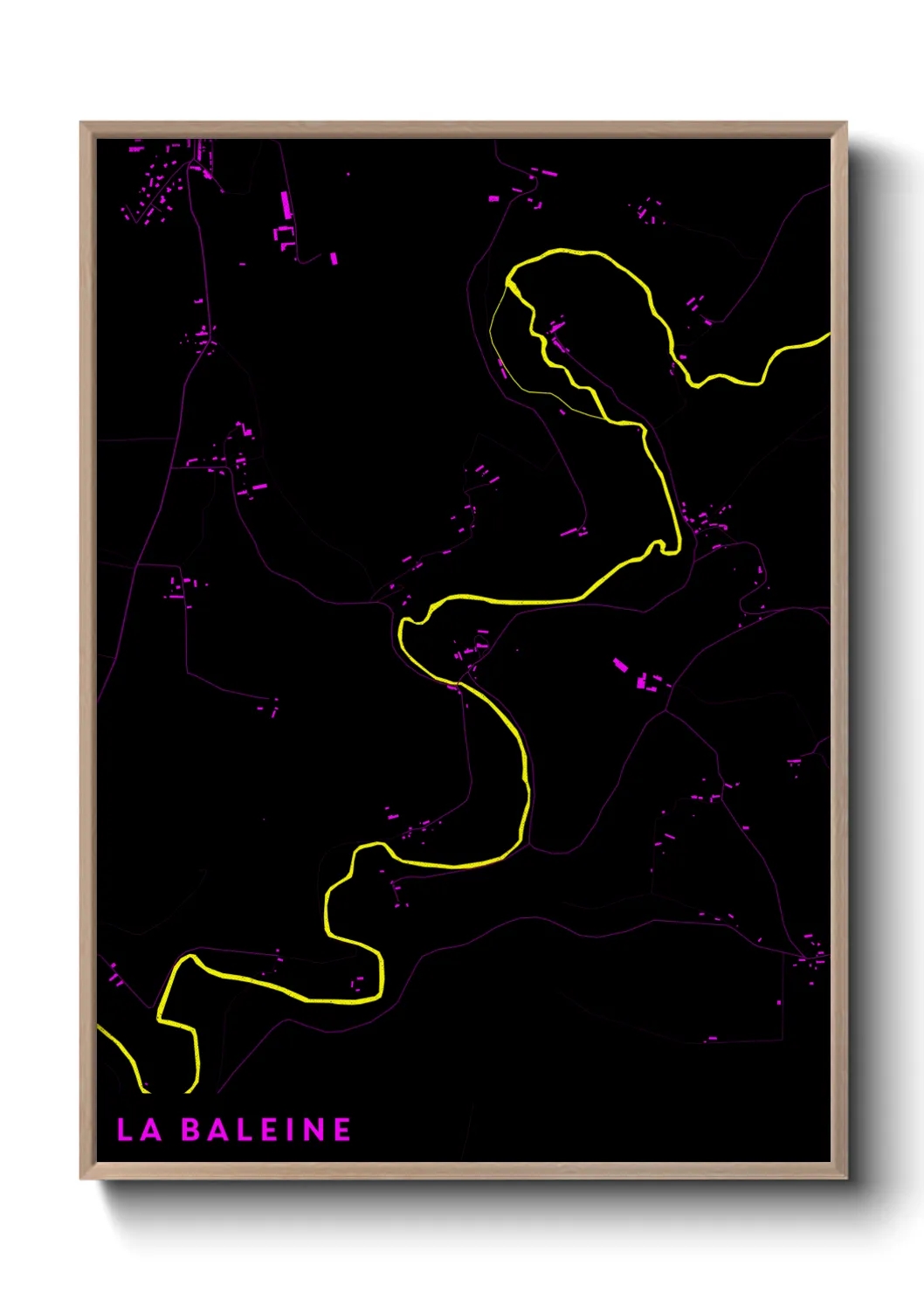 Une affiche de carte sur La Baleine