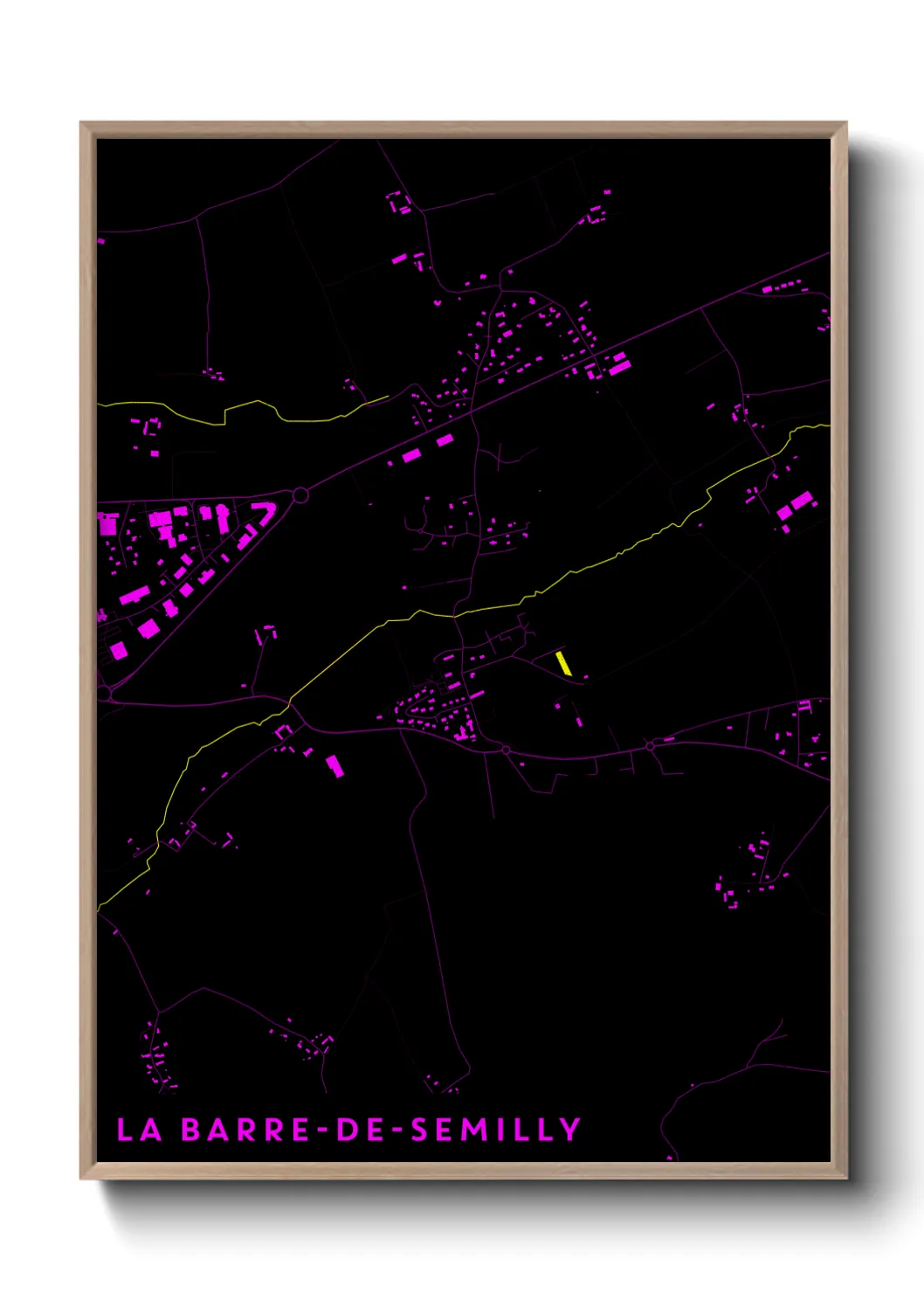 Une affiche de carte sur La Barre-de-Semilly