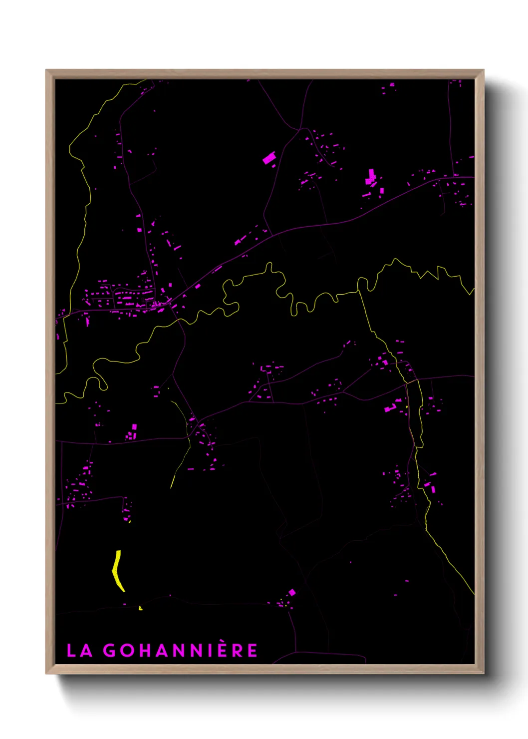 Une affiche de carte sur La Gohannière