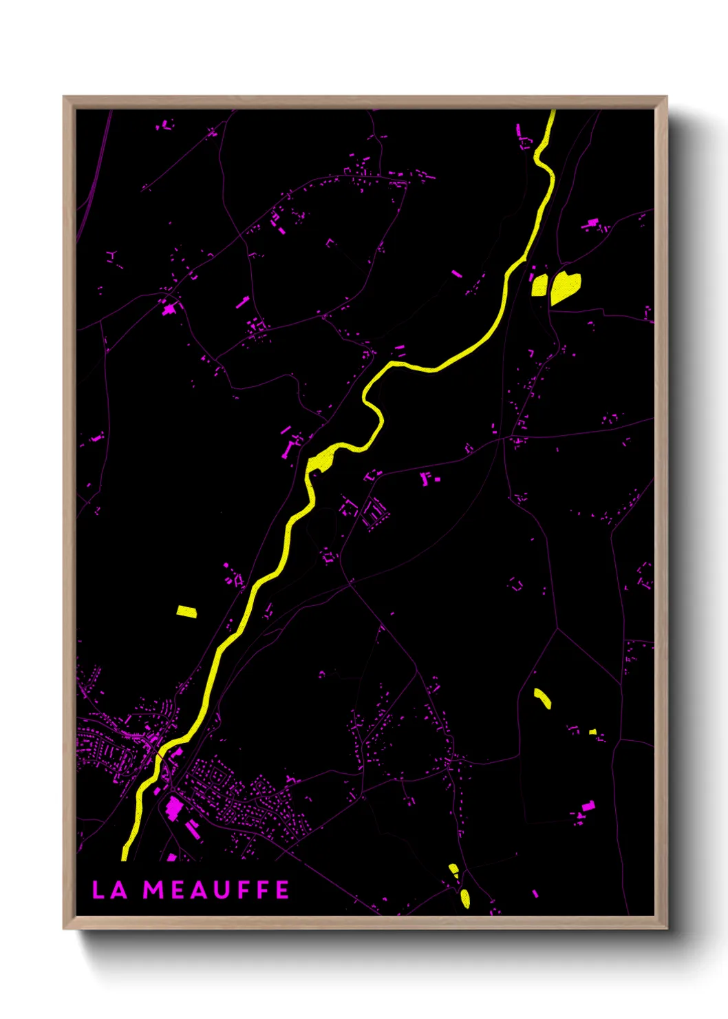 Une affiche de carte sur La Meauffe