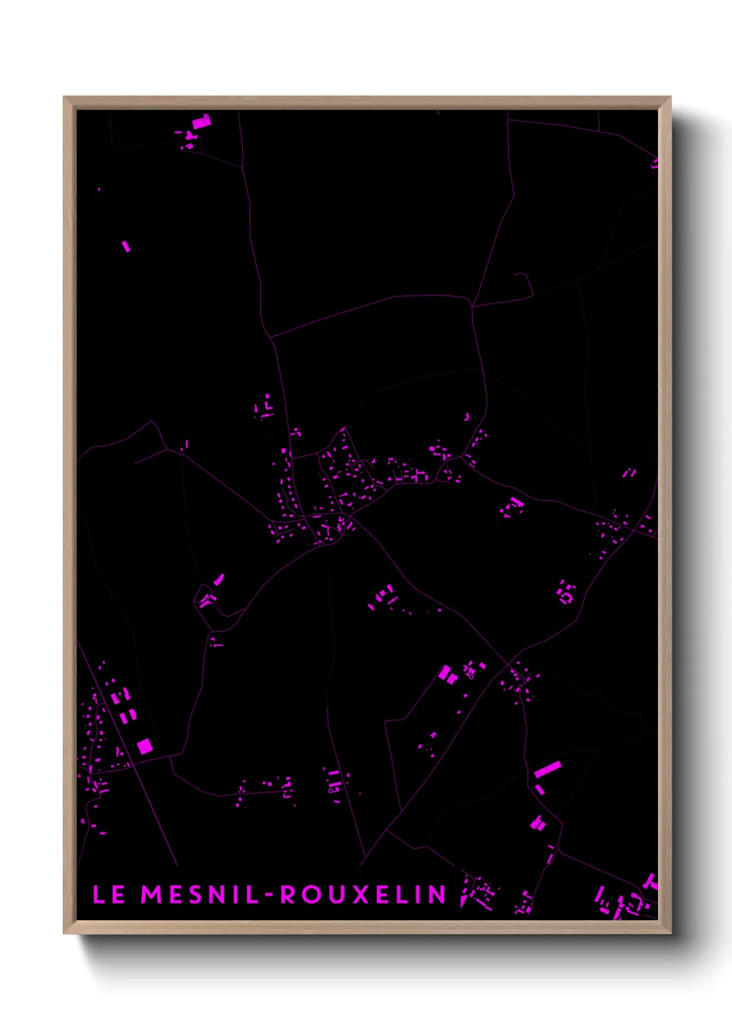 Une affiche de carte sur Le Mesnil-Rouxelin