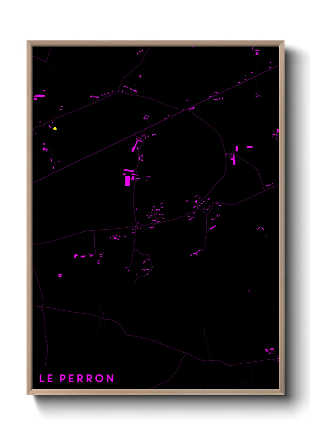 Une affiche de carte sur Le Perron