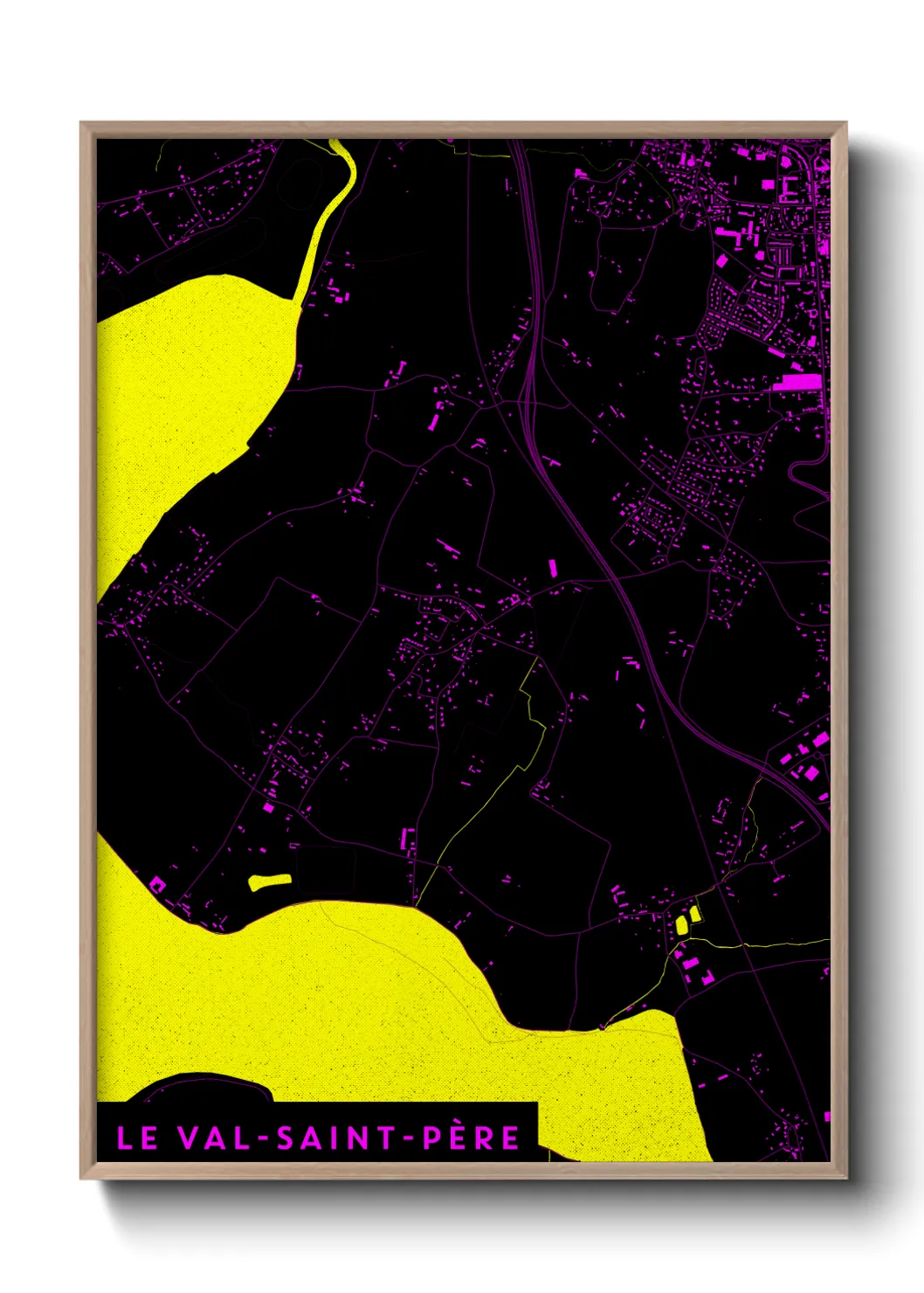 Une affiche de carte sur Le Val-Saint-Père