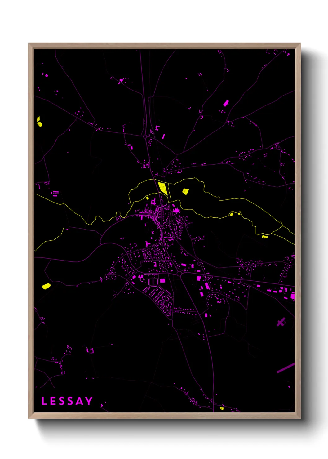 Une affiche de carte sur Lessay